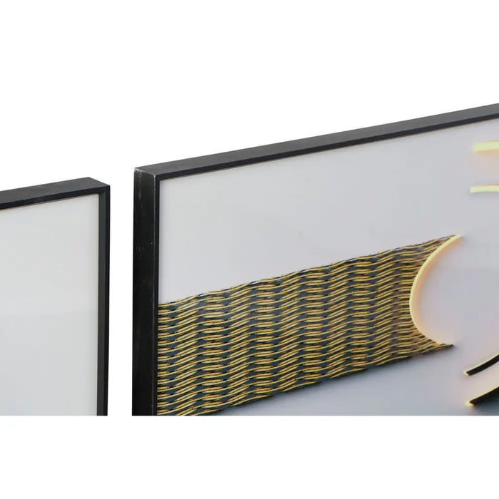 Set of 3 pictures DKD Home Decor Aluminium MDF Wood 240 x 3 x 80 cm (3 Pieces) - Декорация и Осветление<<<Дом