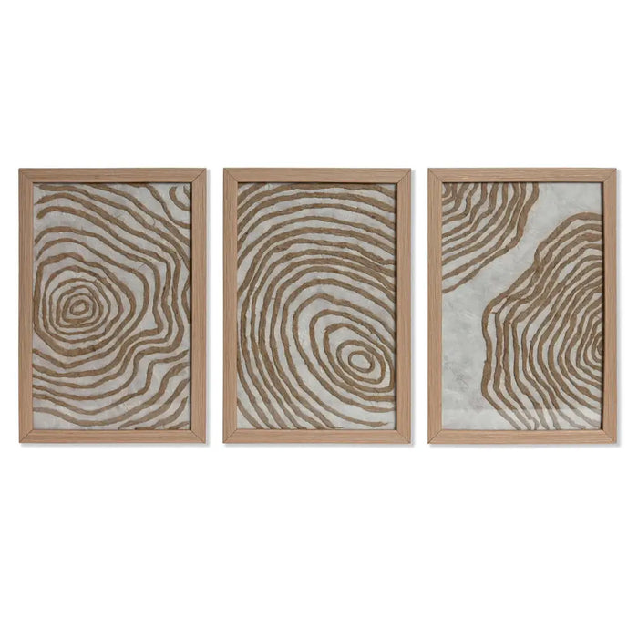 Set of 3 pictures Home ESPRIT Paper Crystal 20 x 2 x 30 cm (3 Pieces) - Декорация и Осветление<<<Дом