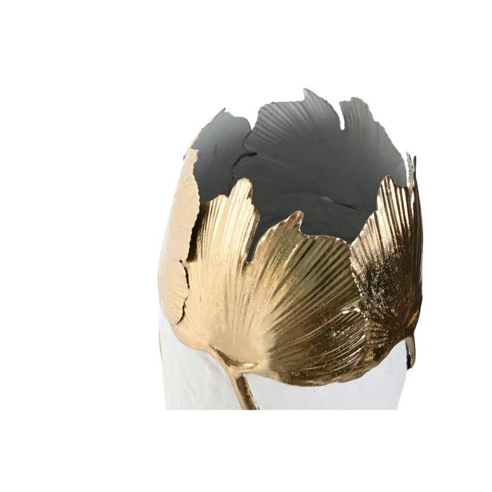 Set of 3 Vases Home ESPRIT White Golden Metal 21 x 21 x 55 cm (3 Pieces) - Декорация и Осветление<<<Дом