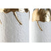 Set of 3 Vases Home ESPRIT White Golden Metal 21 x 21 x 55 cm (3 Pieces) - Декорация и Осветление<<<Дом