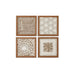 Set of 4 pictures Home ESPRIT Paper Crystal 22 x 2 x 22 cm - Декорация и Осветление<<<Дом Градина<<<BigBuy&&&Картини и