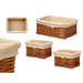 Set of Baskets Kipit Polyester wicker Cloth 50 % cotton 39 x 16 x 30 cm 3 Pieces - Баня<<<Дом