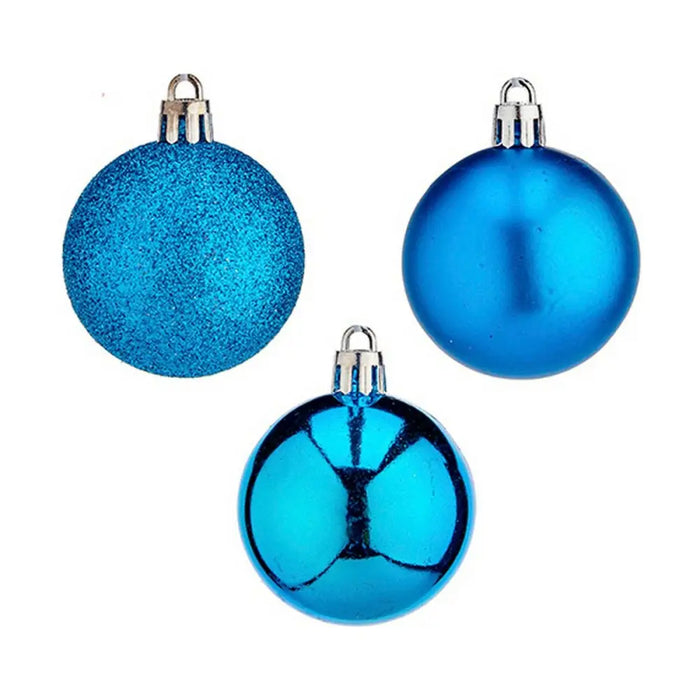 Set of Christmas balls Krist+ Blue Plastic (12 Units) - Декорация и Осветление<<<Дом Градина<<<BigBuy&&&Коледни