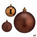 Set of Christmas balls Krist+ Brown Plastic (12 Units) - Декорация и Осветление<<<Дом Градина<<<BigBuy&&&Коледни