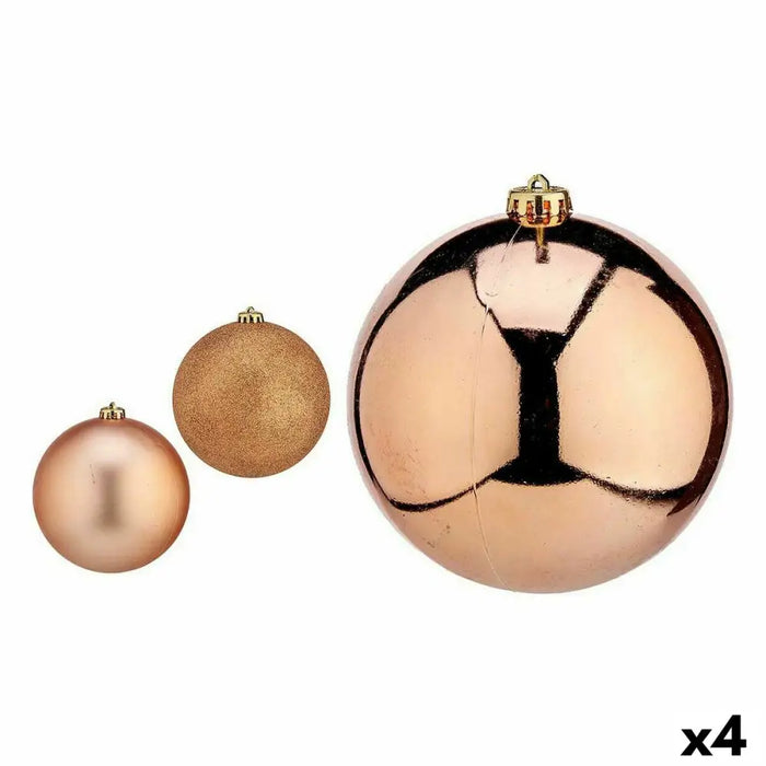 Set of Christmas balls Krist+ Copper Plastic (4 Units) - Декорация и Осветление<<<Дом Градина<<<BigBuy&&&Коледни