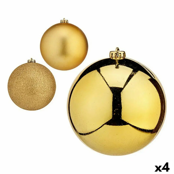 Set of Christmas balls Krist+ Golden Plastic Ø 15 cm (4 Units) - Декорация и Осветление<<<Дом