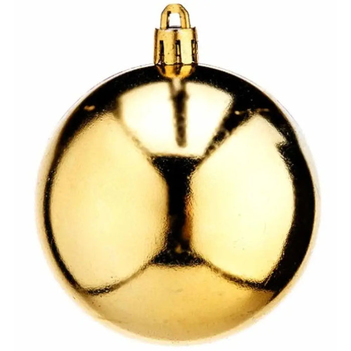 Set of Christmas balls Krist+ Golden PVC Ø 7 cm (12 Units) - Декорация и Осветление<<<Дом Градина<<<BigBuy&&&Коледни