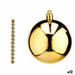 Set of Christmas balls Krist+ Golden PVC Ø 7 cm (12 Units) - Декорация и Осветление<<<Дом Градина<<<BigBuy&&&Коледни