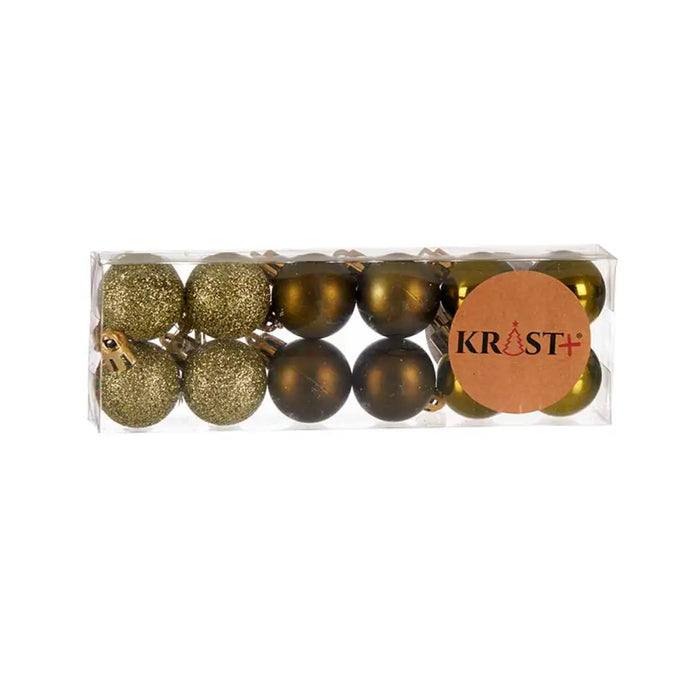 Set of Christmas balls Krist+ Green Plastic (12 Units) - Декорация и Осветление<<<Дом Градина<<<BigBuy&&&Коледни