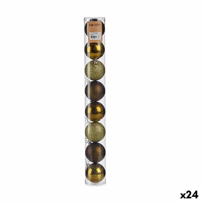 Set of Christmas balls Krist+ Green Plastic Ø 7 cm (24 Units) - Декорация и Осветление<<<Дом Градина<<<BigBuy&&&Коледни