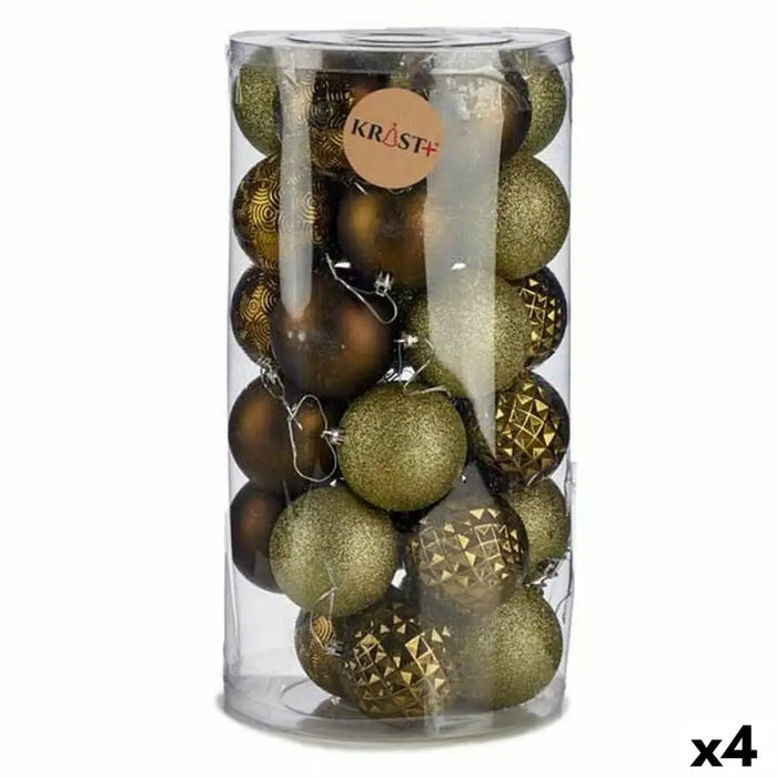 Set of Christmas balls Krist+ Green PVC (4 Units) - Декорация и Осветление<<<Дом Градина<<<BigBuy&&&Коледни