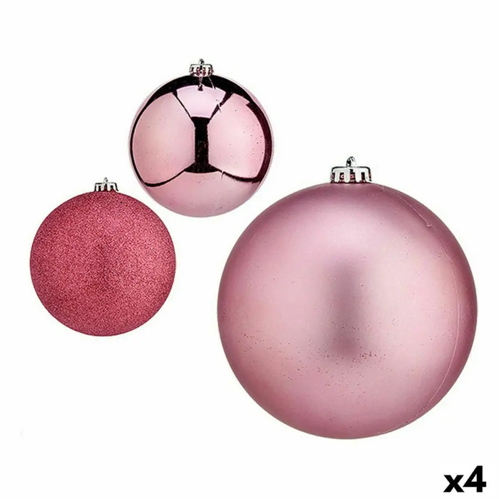 Set of Christmas balls Krist+ Pink (4 Units) - Декорация и Осветление<<<Дом Градина<<<BigBuy&&&Коледни