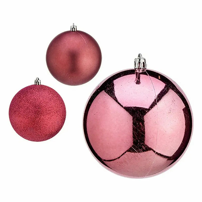 Set of Christmas balls Krist+ Pink Plastic (12 Units) - Декорация и Осветление<<<Дом Градина<<<BigBuy&&&Коледни