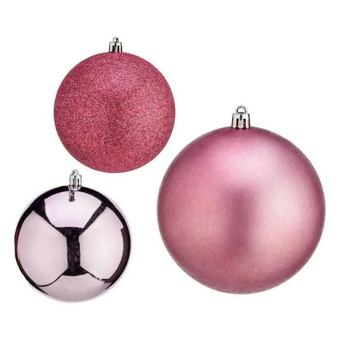 Set of Christmas balls Krist+ Pink Plastic (12 Units) - Декорация и Осветление<<<Дом Градина<<<BigBuy&&&Коледни