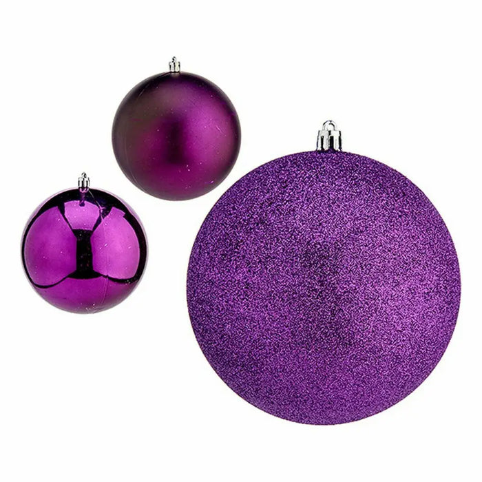 Set of Christmas balls Krist+ Purple Plastic Ø 12 cm (6 Units) - Декорация и Осветление<<<Дом