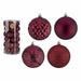 Set of Christmas balls Krist+ Red Purple PVC 8 cm (4 Units) - Декорация и Осветление<<<Дом Градина<<<BigBuy&&&Коледни