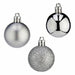 Set of Christmas balls Krist+ Silver Plastic 4 cm (12 Units) - Декорация и Осветление<<<Дом Градина<<<BigBuy&&&Коледни