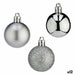Set of Christmas balls Krist+ Silver Plastic 4 cm (12 Units) - Декорация и Осветление<<<Дом Градина<<<BigBuy&&&Коледни