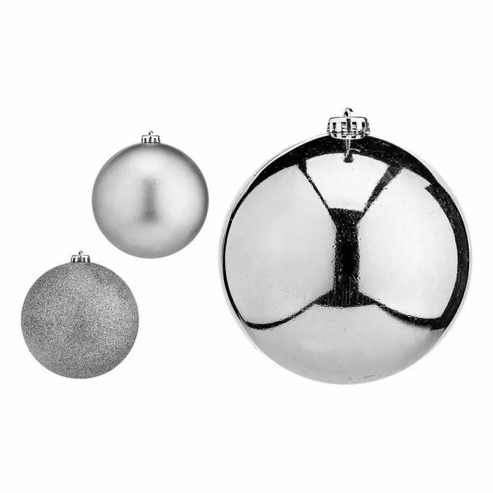 Set of Christmas balls Krist+ Silver Plastic Ø 15 cm (4 Units) - Декорация и Осветление<<<Дом
