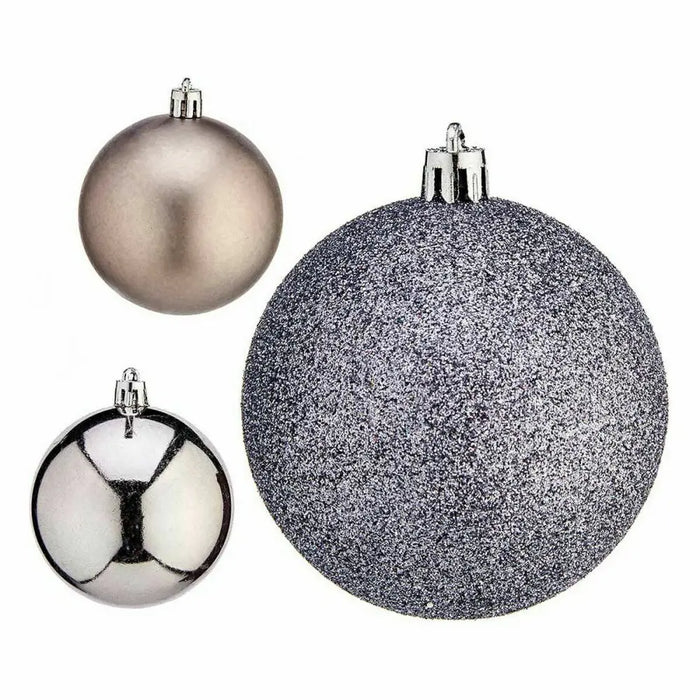 Set of Christmas balls Krist+ Silver Plastic Ø 7 cm (12 Units) - Декорация и Осветление<<<Дом