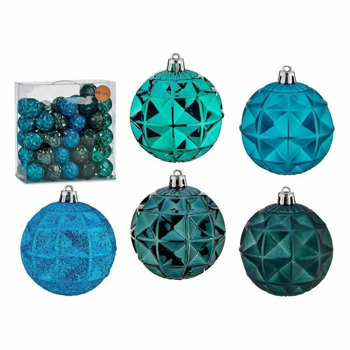Set of Christmas balls Krist+ Turquoise (4 Units) - Декорация и Осветление<<<Дом Градина<<<BigBuy&&&Коледни