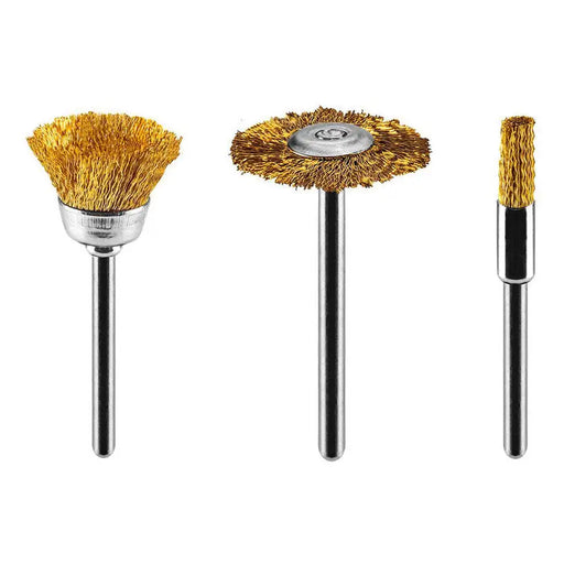SET OF COPPER WIRE BRUSHES 3 PIECES GRAPHITE 55H067 - Аксесоари за dremel<<<Консумативи за