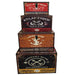 Set of decorative boxes Home ESPRIT Multicolour Wood Canvas - Декорация и Осветление<<<Дом Градина<<<BigBuy&&&Други