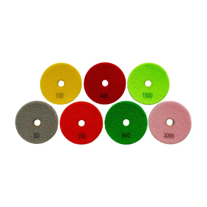SET OF DIAMOND DISCS FOR WET POLISHING 7 PCS NEXTOOL SPD-715 - Кечета за полиране<<<Консумативи за