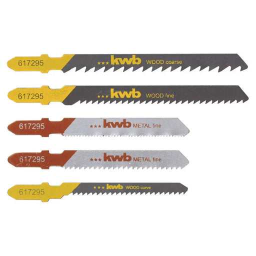 SET OF JIG SAW BLADES 5 PCS. KWB - Ножове за прободни триони<<<Консумативи за електроинструменти<<<Инструменти и