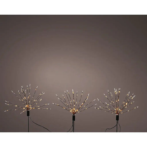 Set of LED garden stakes Lumineo Fireworks Christmas 220 V MicroLED 3 Pieces - Декорация и Осветление<<<Дом
