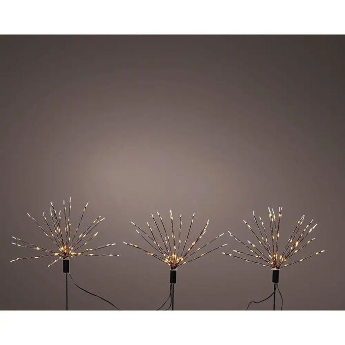 Set of LED garden stakes Lumineo Fireworks Christmas 220 V MicroLED 3 Pieces - Декорация и Осветление<<<Дом