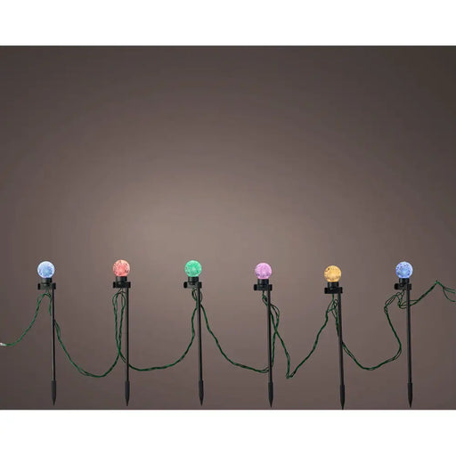 Set of LED garden stakes Lumineo Multicolour 6 W Soft green 20 Units - Декорация и Осветление<<<Дом