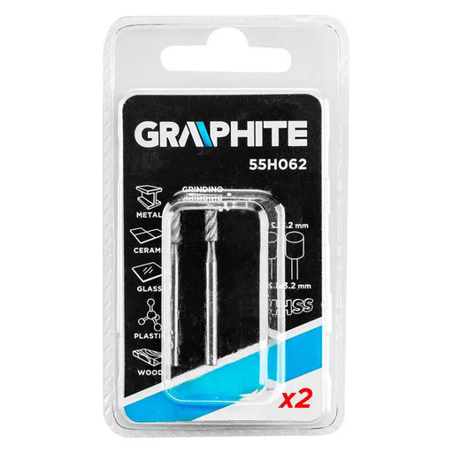 SET OF MILLS 3.2X3.2 MM 2 PIECES GRAPHITE 55H062 - Аксесоари за dremel<<<Консумативи за