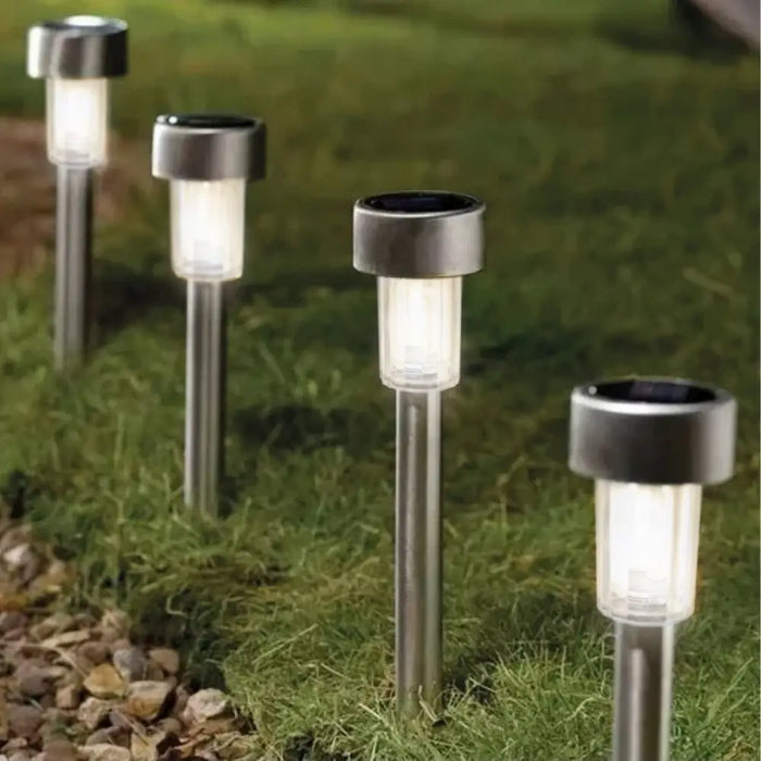 Set of solar garden lights Aktive 6 Pieces Plastic 5,5 x 36 x 5,5 cm (6 Units) - Декорация и Осветление<<<Дом
