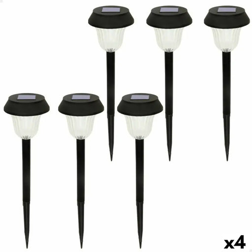 Set of solar garden lights Aktive 6 Pieces Stainless steel Plastic 10 x 38 x 10 cm (4 Units) - Декорация и