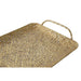 Set of trays Home ESPRIT Golden Modern 48,5 x 30 x 8 cm (2 Units) - Декорация и Осветление<<<Дом