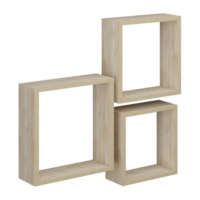 SET OF WALL SHELVES MAXHOME QB-3S OAK - Етажерки и рафтове<<<Мебели и обков<<<Мебели и интериор<<<Praktiker