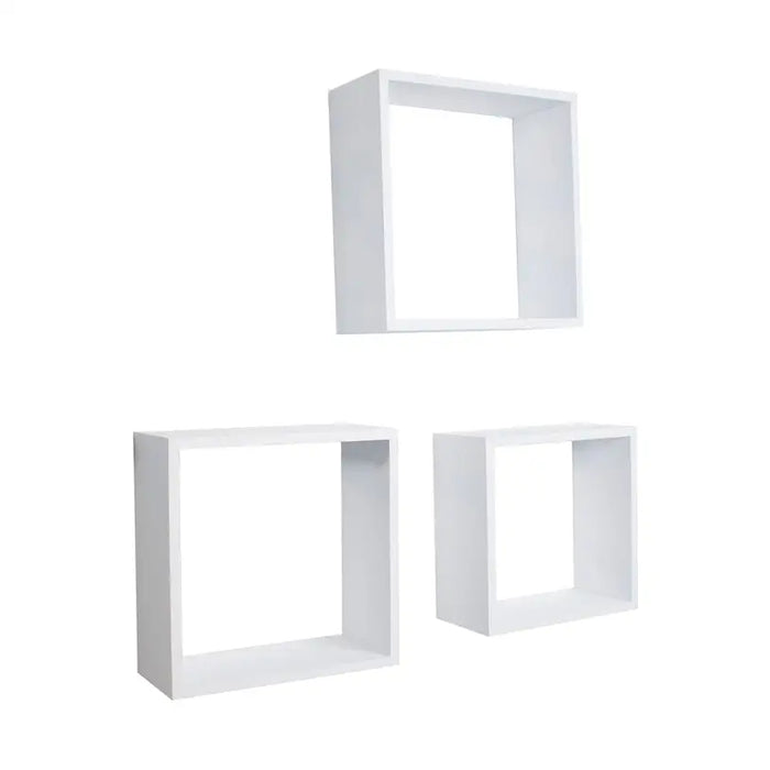 SET OF WALL SHELVES MAXHOME QB-3WH WHITE - Етажерки и рафтове<<<Мебели и обков<<<Мебели и интериор<<<Praktiker