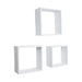 SET OF WALL SHELVES MAXHOME QB-3WH WHITE - Етажерки и рафтове<<<Мебели и обков<<<Мебели и интериор<<<Praktiker