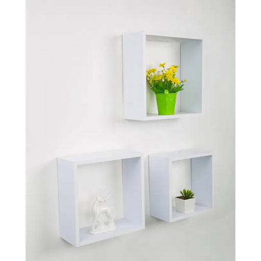 SET OF WALL SHELVES MAXHOME QB-3WH WHITE - Етажерки и рафтове<<<Мебели и обков<<<Мебели и интериор<<<Praktiker