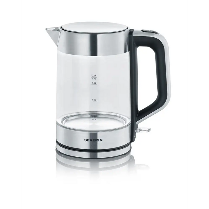 Severin WK 3420 electric kettle 1.7 L 2200 W Black Stainless steel Transparent - Electric kettlesAGD-CZE<<<Home
