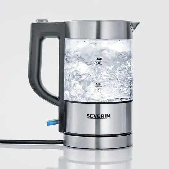 Severin WK 3472 electric kettle 0.5 L 1100 W Silver - Electric kettlesAGD-CZE<<<Home Appliance - ProductsAGD<<<ActionPL