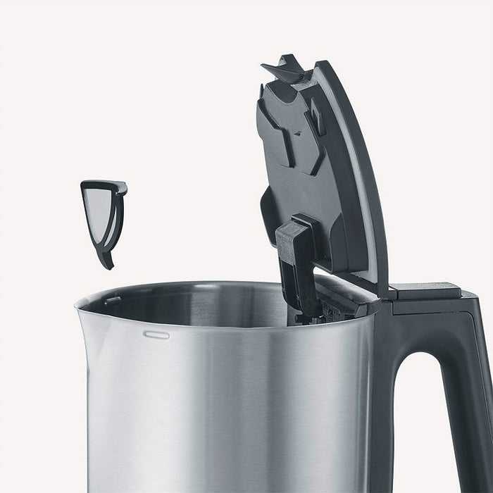 Severin WK 3409 electric kettle 1.7 L 2200 W Black, Stainless steel