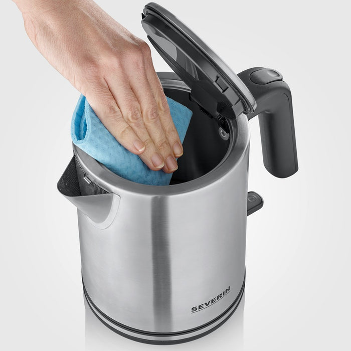 Severin WK 3489 electric kettle 1 L 2400 W Black, Silver