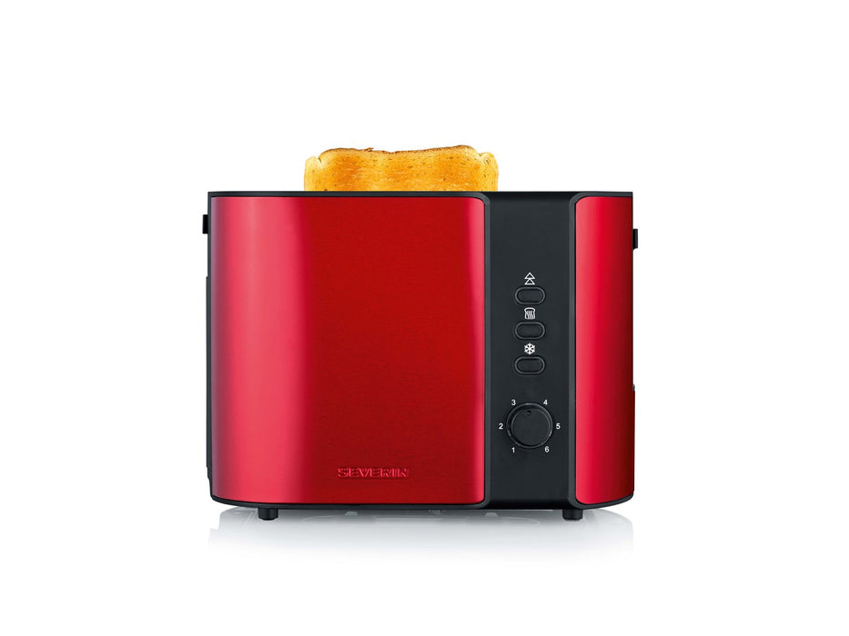 Severin AT 2217 toaster 2 slice(s) 800 W Metallic, Red