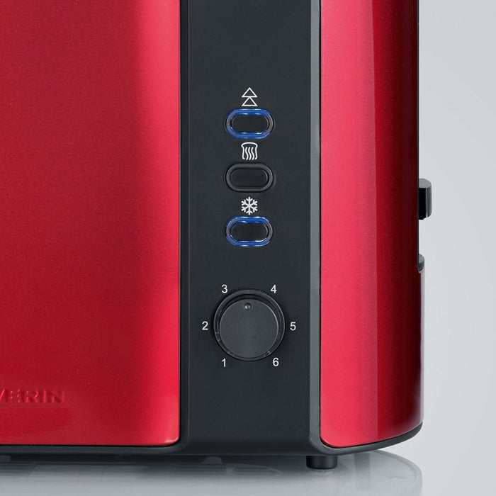 Severin AT 2217 toaster 2 slice(s) 800 W Metallic, Red