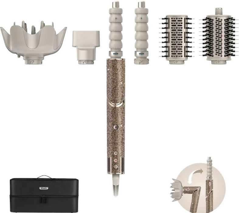 Masha Shark FlexStyle Champagne Diamond Limited Edition 5-in-1 Air Styler and Hair Dryer HD446JSEU