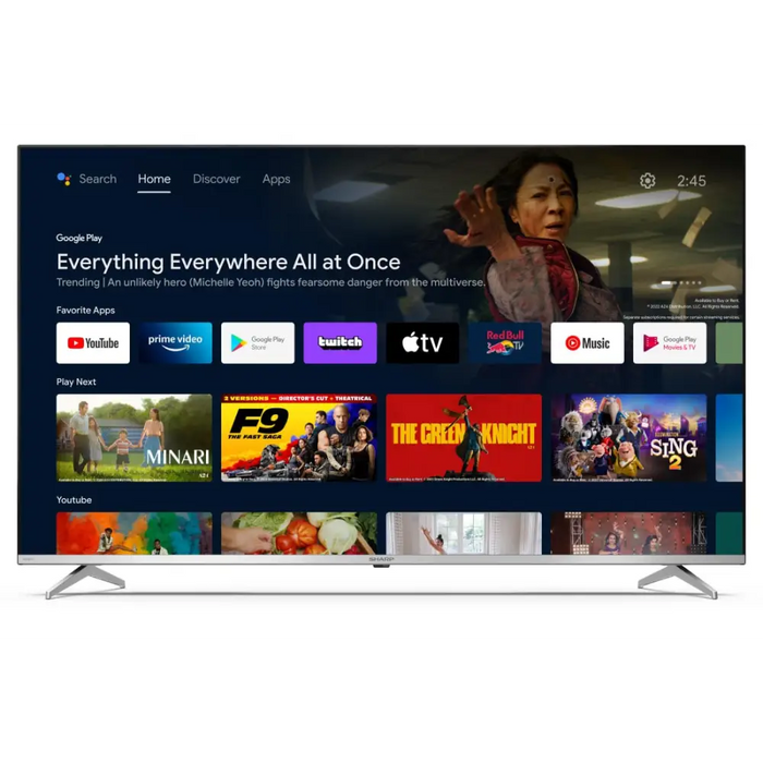 Sharp 55FP1EA TV 139.7 cm (55’’) 4K Ultra HD Smart TV Wi-Fi Silver