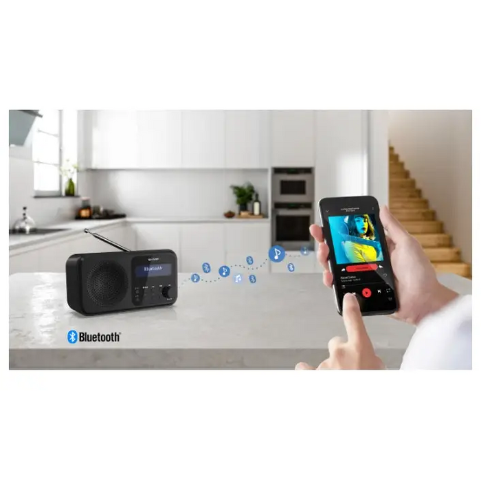 Sharp Radios DR-P420(BK) PORTABLE DIGITAL RADIO Bluetooth 5.0 20 DAB+/DAB/FM Auto time/date LCD Display Dual