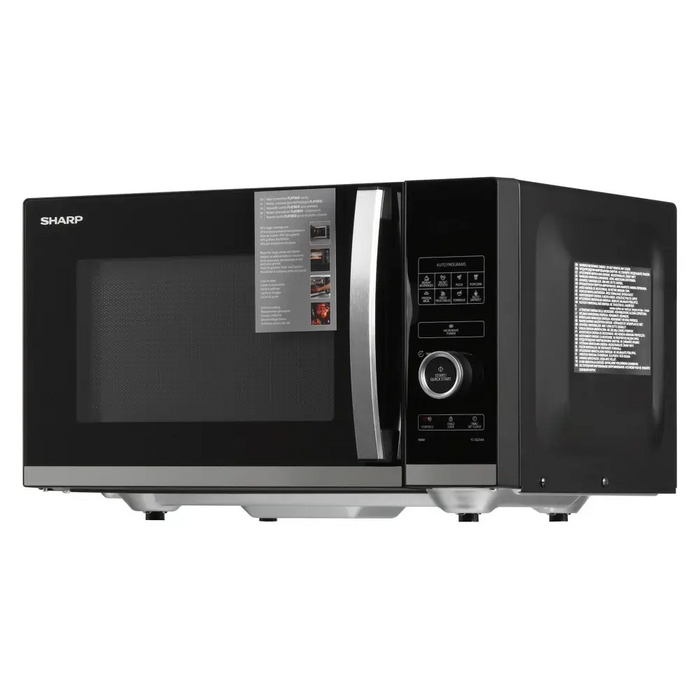 Sharp YC-QS254AE-B microwave Countertop Solo microwave 25 L 900 W Black Stainless steel - Freestanding